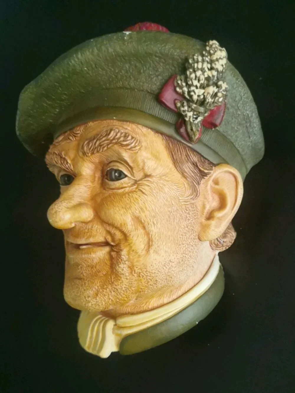 Vintage Bossons JOCK 1969 Chalkware Head Congleton England‎